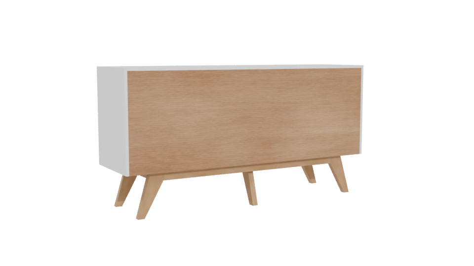 Sleek Modern Console Cabinet 3D Model - Professional 3D Model Render 4