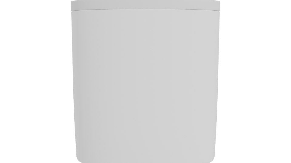 Minimalist Round White Bucket 3D - Professional 3D Model Render 11