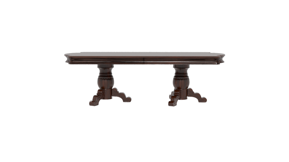 Elegant Wooden Dining Table 3D - Professional 3D Model Render 5