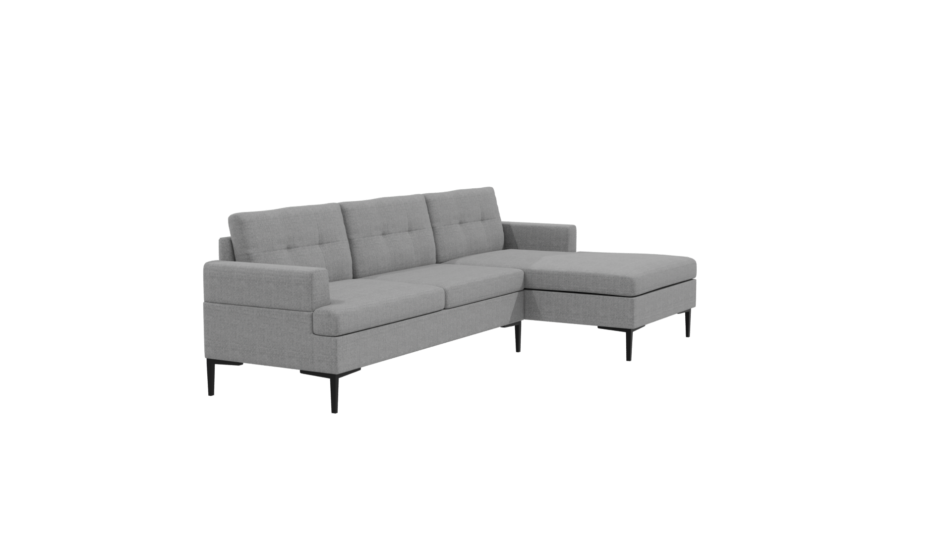 Stylish Gray Sectional Sofa 3D - Professional 3D Model Render 21