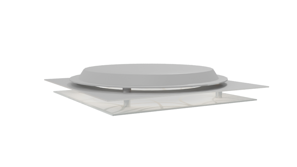 Stylish Circular Ceiling Light Fixture - Professional 3D Model Render 7