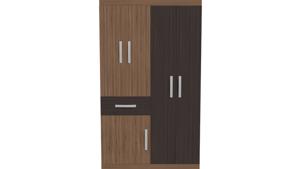 Stylish Modern Wooden Cabinet 3D - Professional 3D Model Render 11