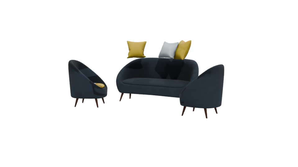 Stylish Modern Sofa Set 3D - Professional 3D Model Render 12