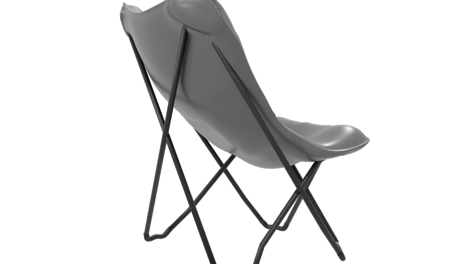 Stylish Folding Lounge Chair 3D - Professional 3D Model Render 7