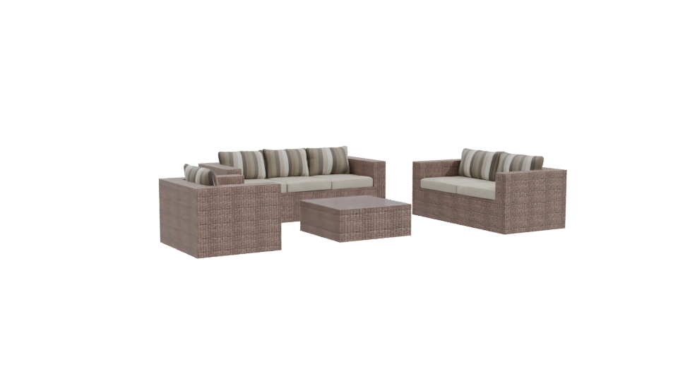 Stylish Outdoor Sofa Set 3D - Professional 3D Model Render 10
