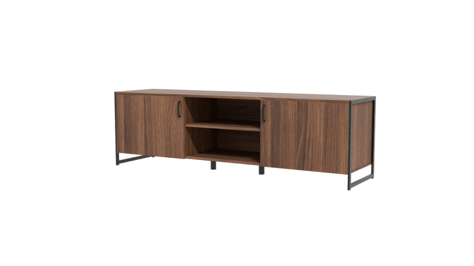 Stylish Wooden TV Stand 3D - Professional 3D Model Render 12