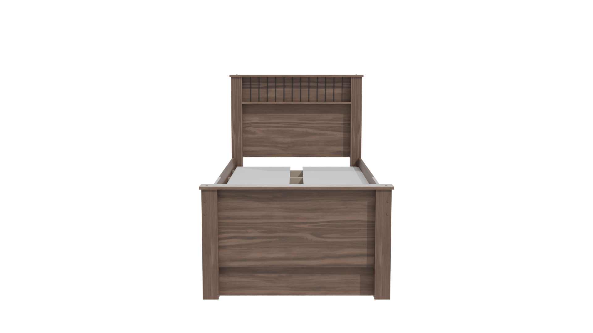Stylish Wooden Twin Bed 3D Model - Professional 3D Model Render 11