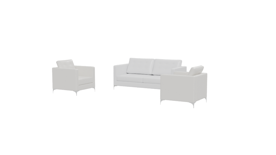 Living Room Sofa Set 3D Model - Professional 3D Model Render 12