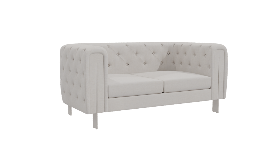 Elegant Sofa with Gold Accents - Professional 3D Model Render 10