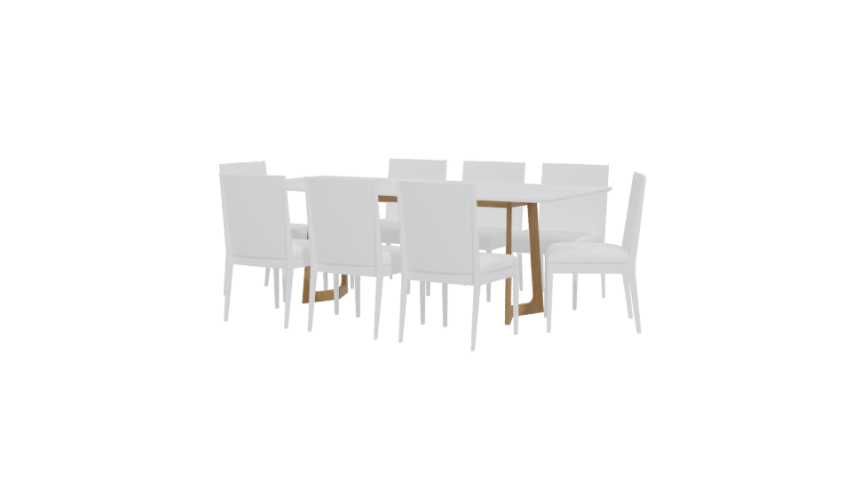 Modern Dining Table Set 3D - Professional 3D Model Render 12