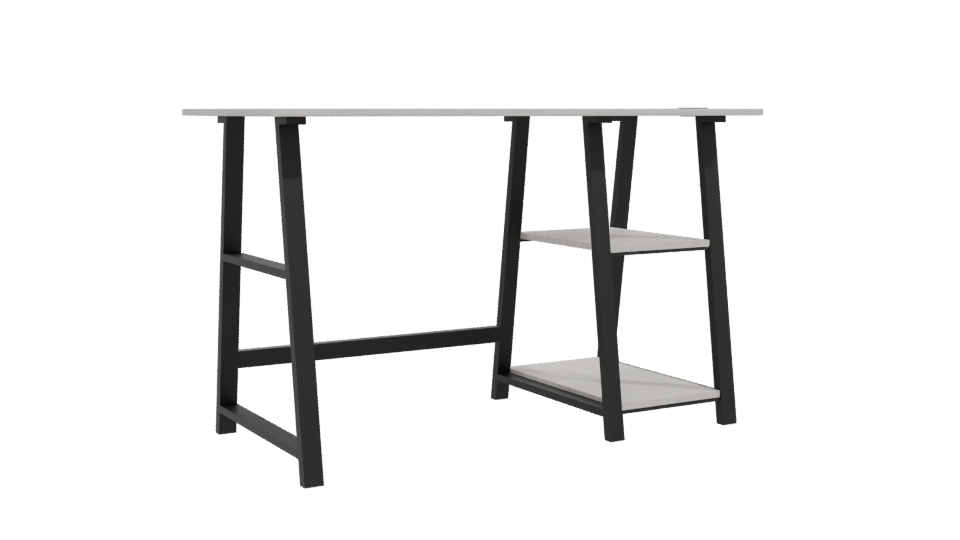 Minimalist Office Desk 3D Model - Professional 3D Model Render 10