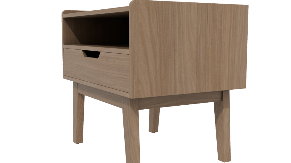 Buró Budapest Nogal 3D Model - Professional 3D Model Render 13