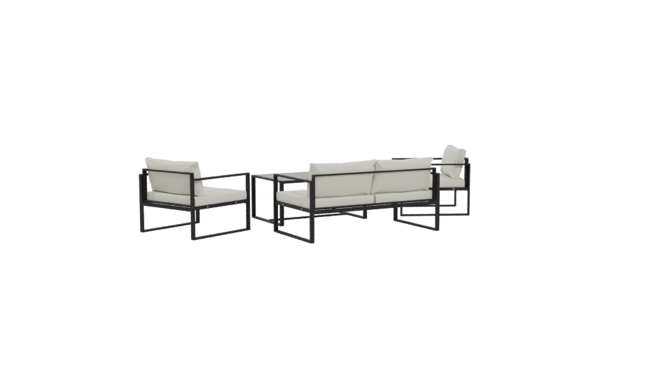 Stylish Outdoor Furniture Set 3D - Professional 3D Model Render 4