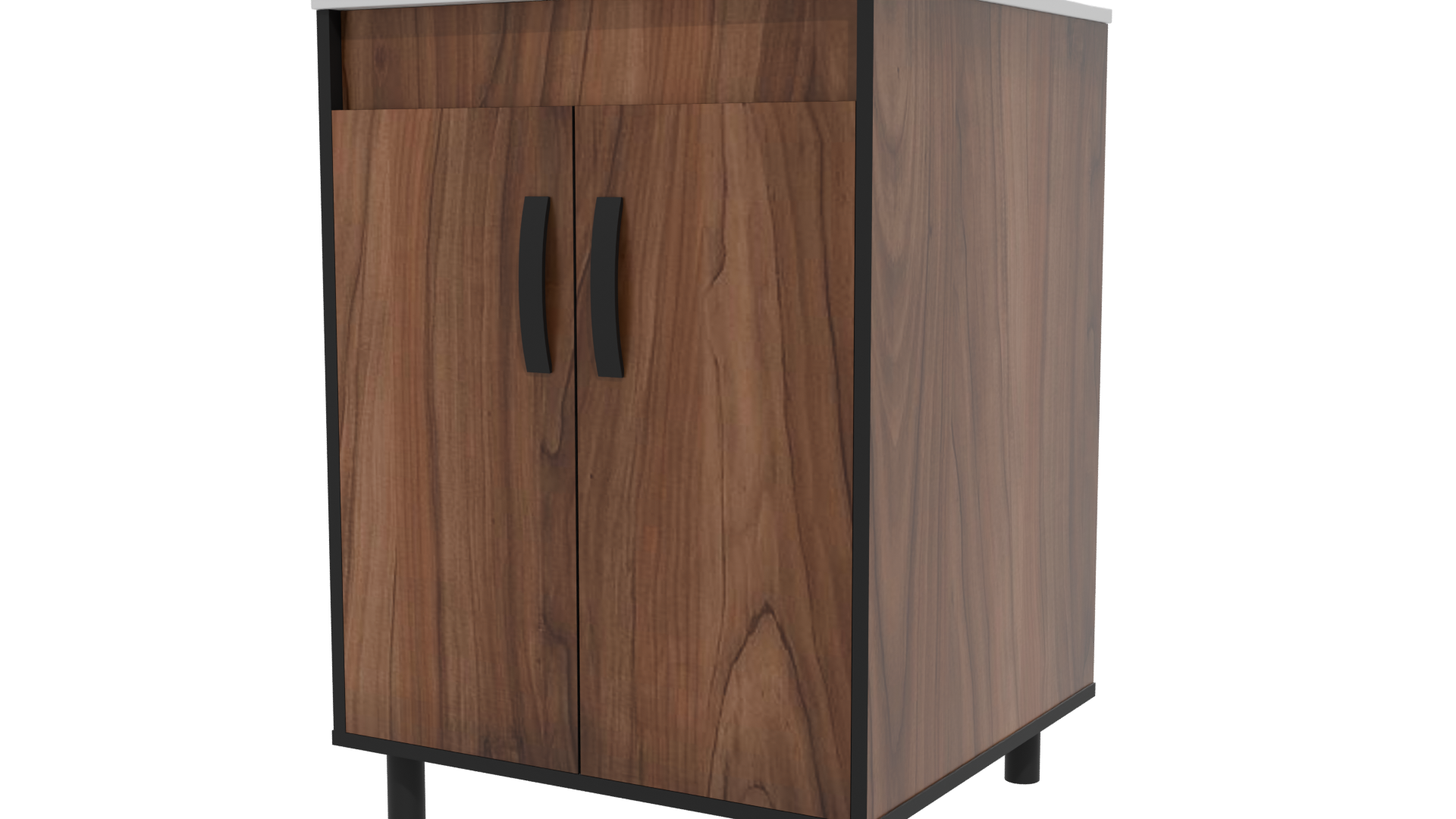 Stylish Wooden Storage Cabinet 3D Model - Professional 3D Model Render 12