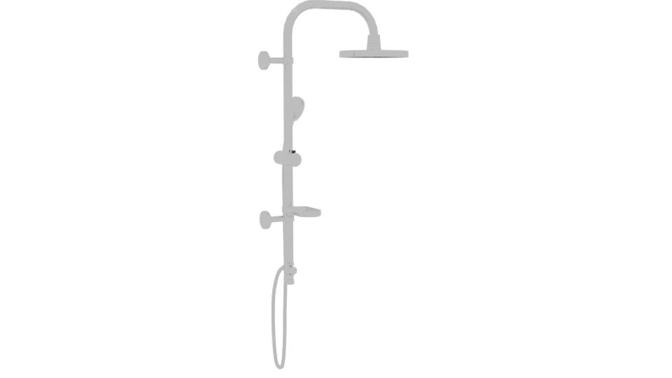 Sleek Modern Shower System 3D - Professional 3D Model Render 7