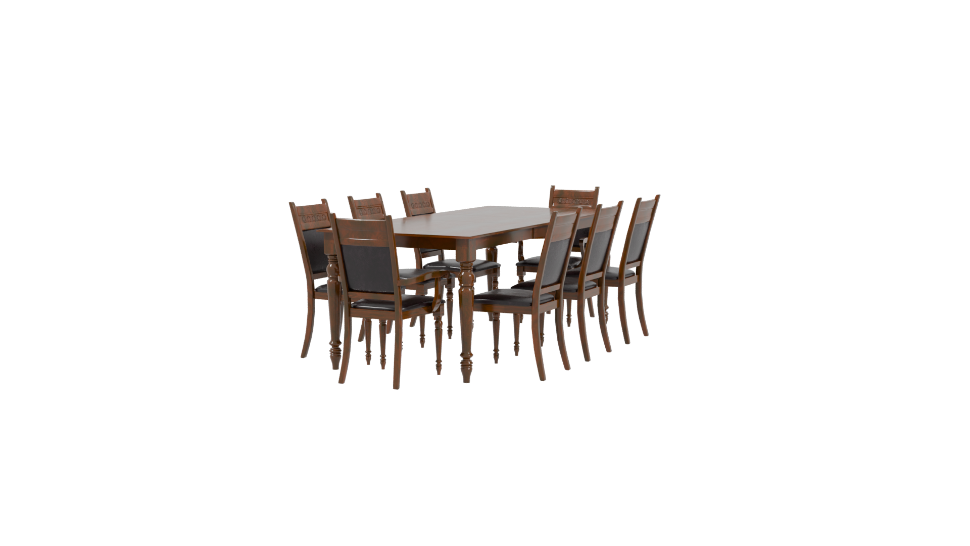 Elegant Dining Table Set 3D - Professional 3D Model Render 3