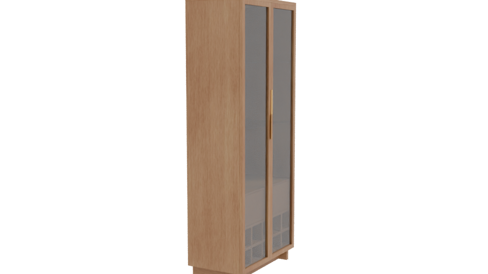 Modern Glass Display Cabinet 3D - Professional 3D Model Render 9