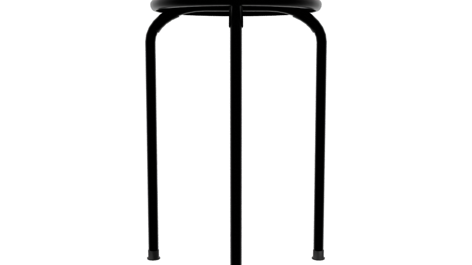 Sleek Industrial Metal Bar Stool 3D Model - Professional 3D Model Render 11