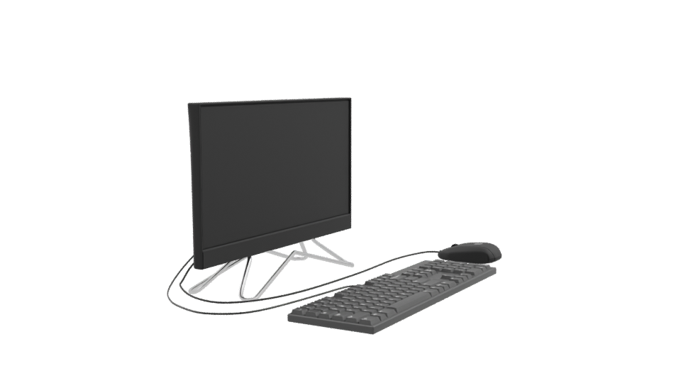Sleek All-in-One Desktop Computer 3D Model - Professional 3D Model Render 9
