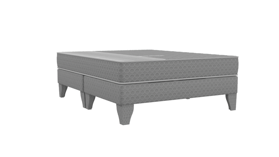 Stylish Modern Mattress with Wooden Legs 3D Model - Professional 3D Model Render 4