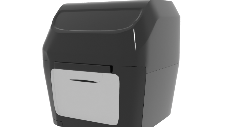 Modern Digital Air Fryer 3D Model - Professional 3D Model Render 12