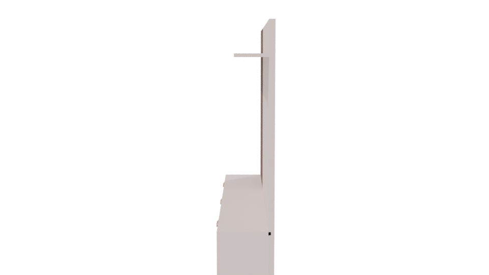 Modern Minimalist Wall Shelf Unit - Professional 3D Model Render 2