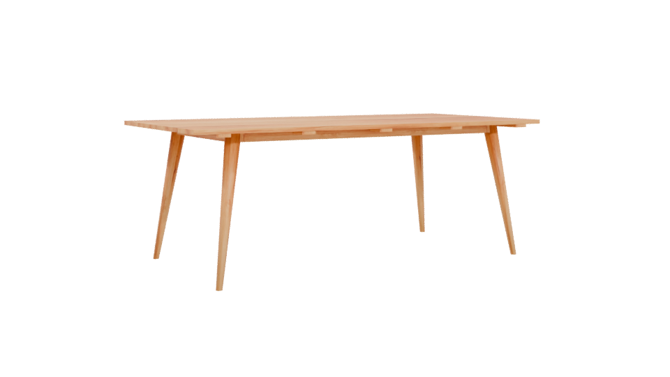 Stylish Wooden Dining Table Model - Professional 3D Model Render 4