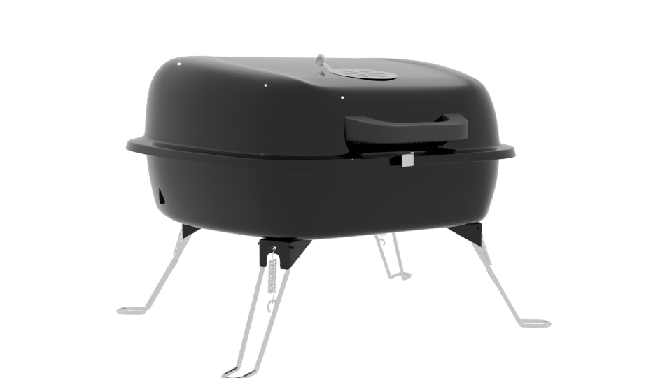 Compact Charcoal Grill Model 3D - Professional 3D Model Render 10