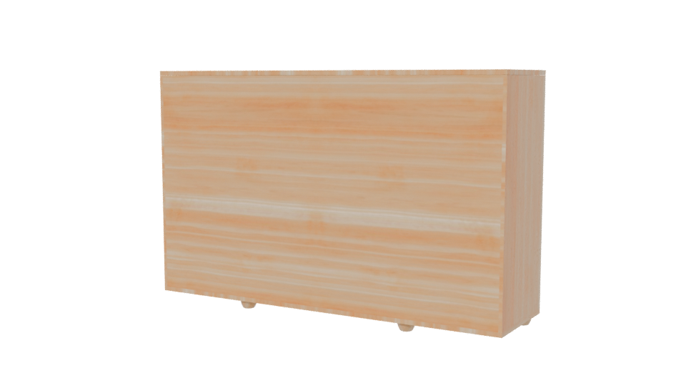 Modern Wooden Storage Cabinet Model - Professional 3D Model Render 6