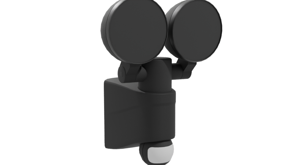 Modern Dual-Lens Outdoor Security Light 3D Model - Professional 3D Model Render 10