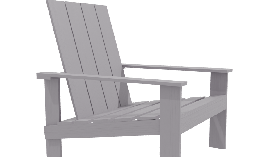 Stylish Wooden Outdoor Chair Model - Professional 3D Model Render 9