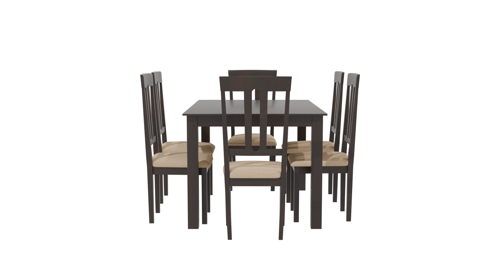 Elegant Dining Table Set 3D - Professional 3D Model Render 2