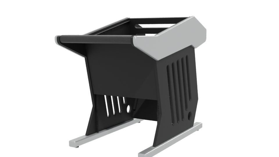 Minimalist Shopping Cart 3D Model - Professional 3D Model Render 12