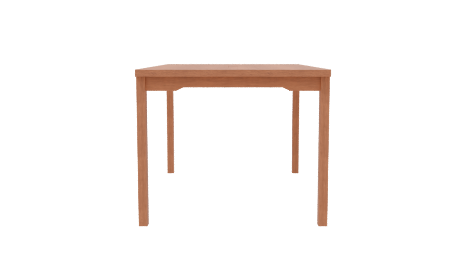 Elegant Wooden Dining Table 3D - Professional 3D Model Render 8
