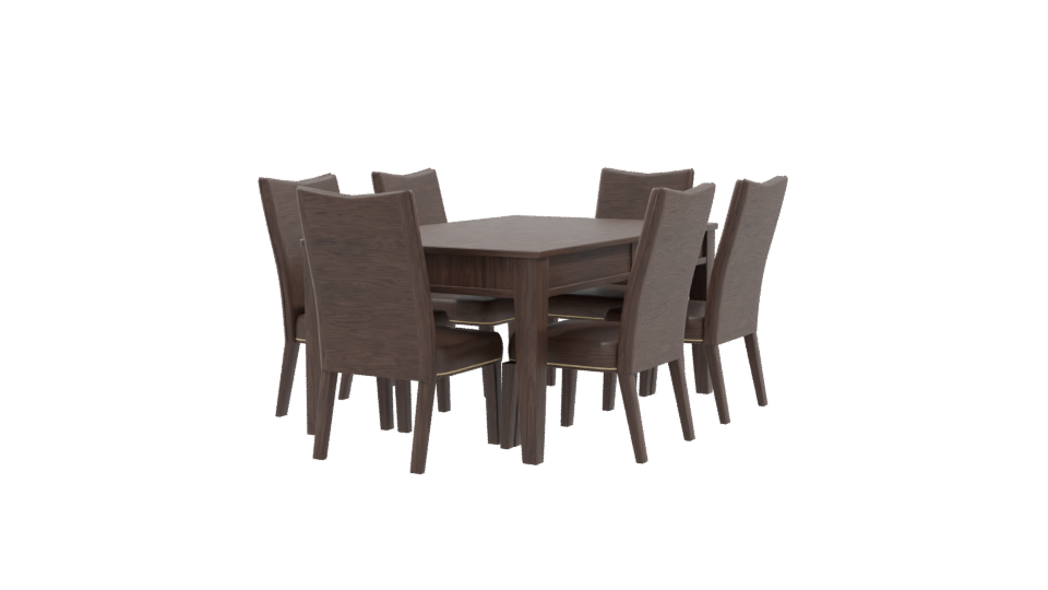 Elegant Modern Dining Table Set 3D Model - Professional 3D Model Render 9