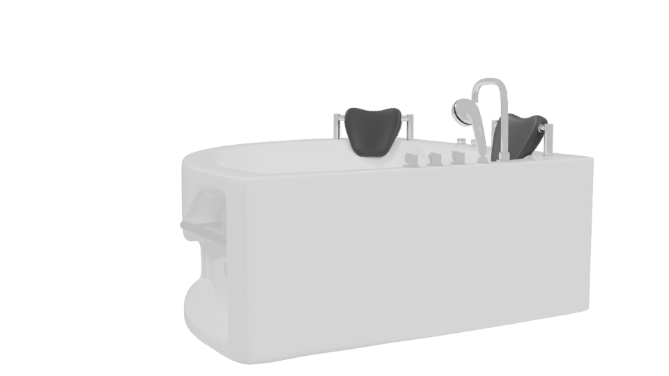 Elegant Corner Bathtub Model 3D - Professional 3D Model Render 4