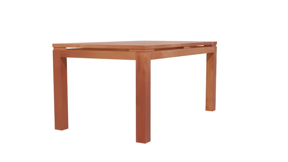 Modern Wooden Table Model 3D - Professional 3D Model Render 12