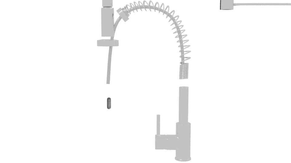 Stylized Metal Industrial Lamp Model - Professional 3D Model Render 2
