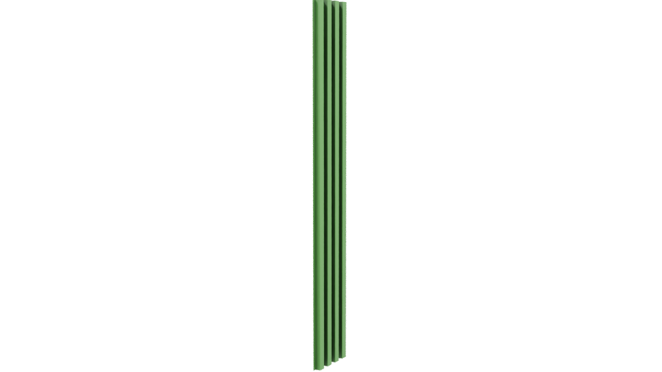 Stylized Vertical Green Panel Model - Professional 3D Model Render 3