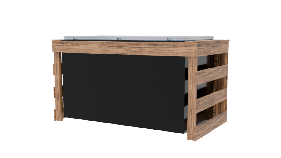 Stylish Wooden Storage Box 3D Model - Professional 3D Model Render 6