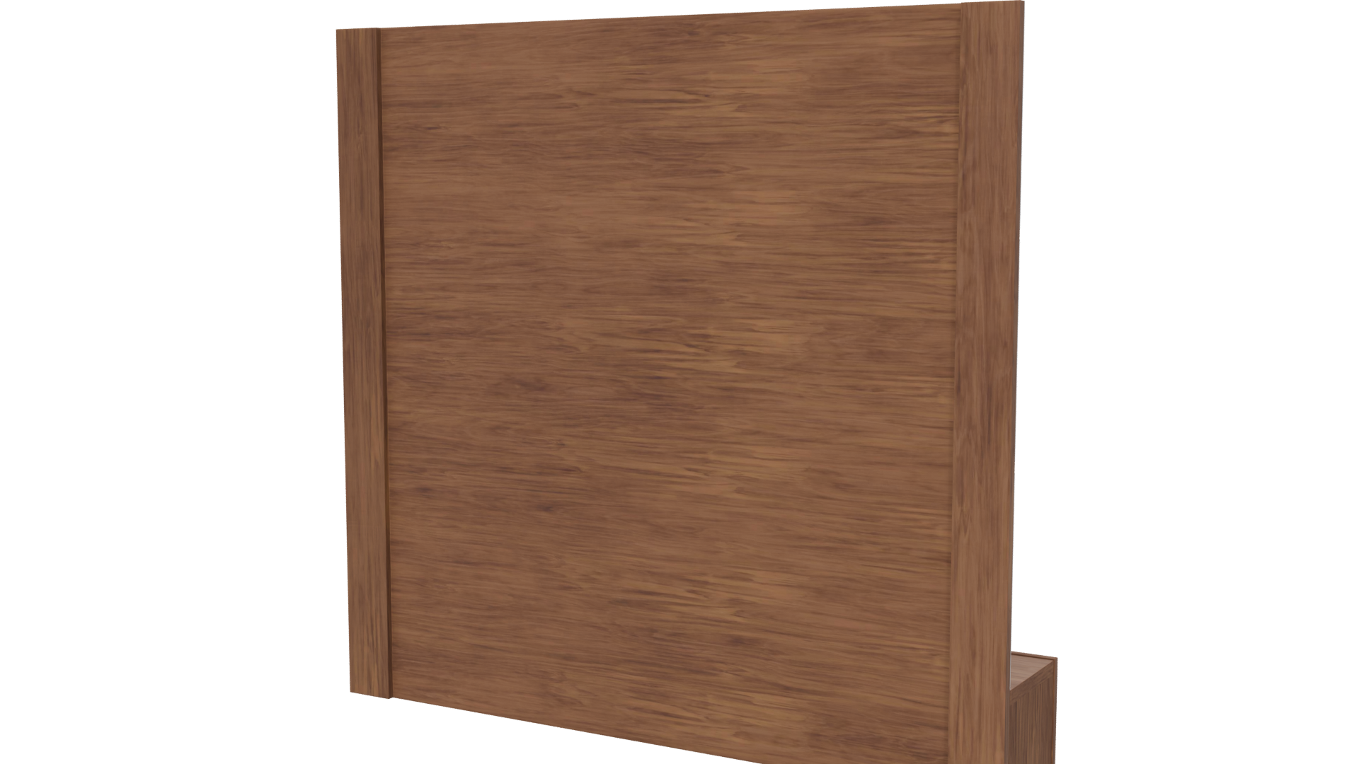 Stylish Wooden Wall Shelf with Mirrors 3D Model - Professional 3D Model Render 6