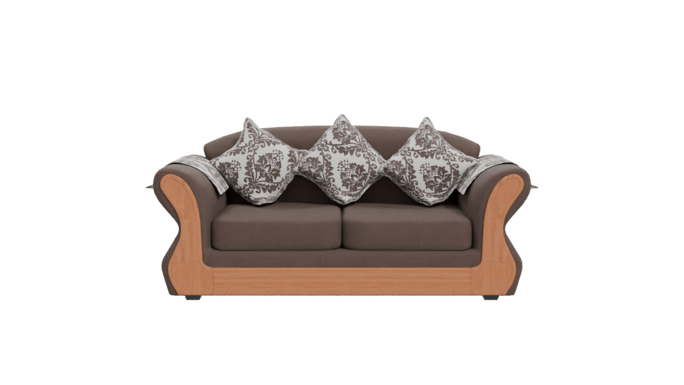 Stylish Brown Sofa 3D Model - Professional 3D Model Render 11