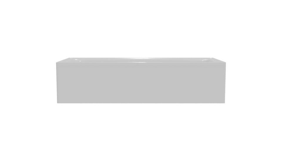 Stylish Rectangular Bathtub Model - Professional 3D Model Render 11