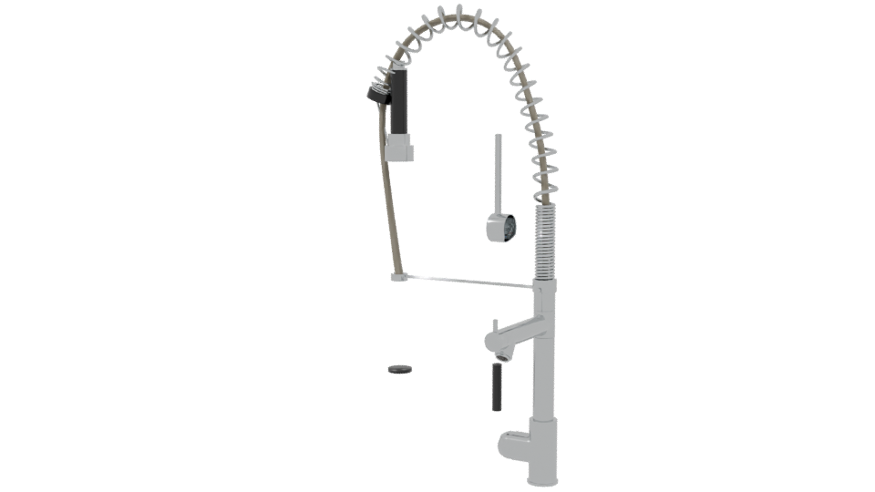 Industrial Mechanical Spring Assembly 3D - Professional 3D Model Render 3