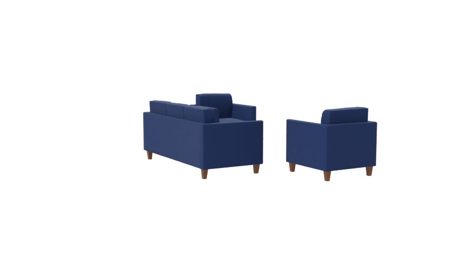 Stylish Blue Sofa Set 3D - Professional 3D Model Render 7