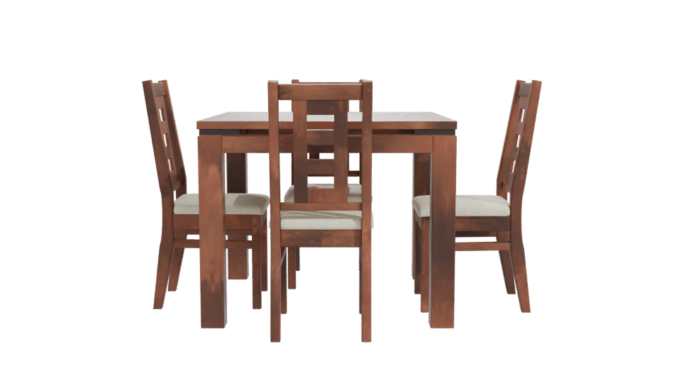 Stylish Wooden Dining Table 3D - Professional 3D Model Render 11