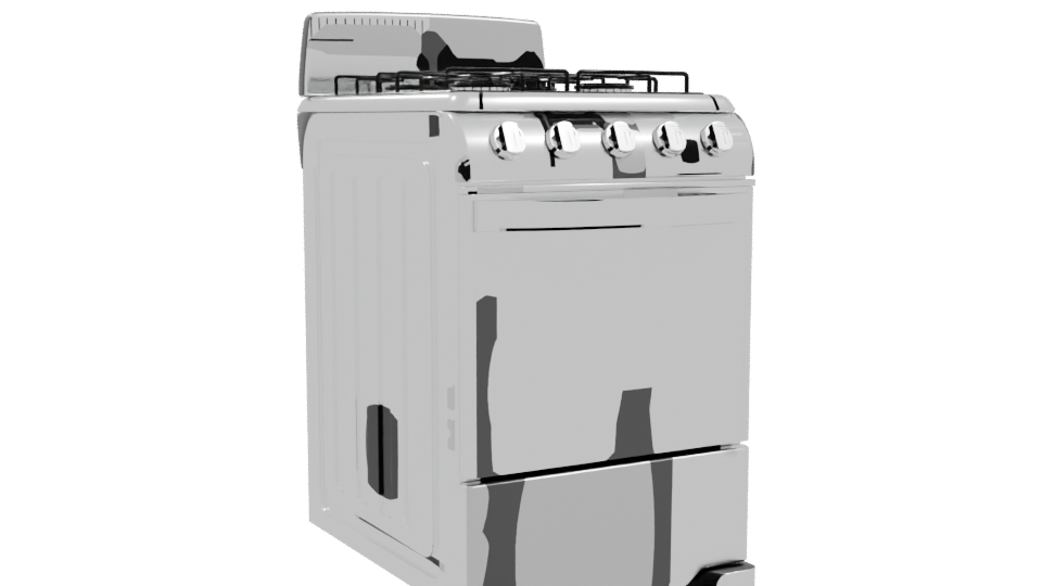 Realistic Kitchen Stove 3D Model - Professional 3D Model Render 10