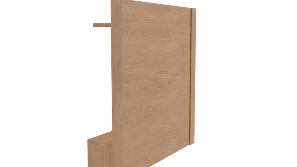 Stylish Modern Wooden Cabinet 3D - Professional 3D Model Render 3