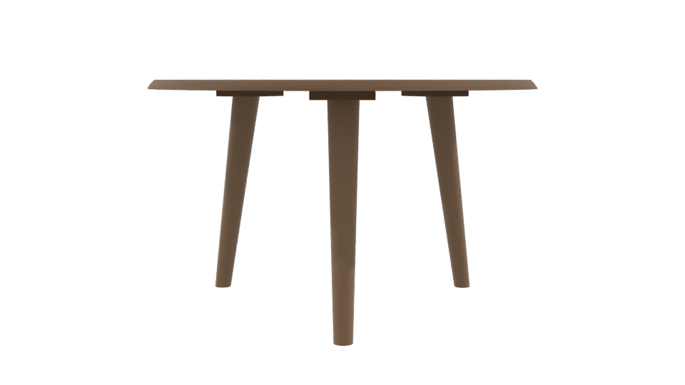 Stylish Round Wooden Table Model - Professional 3D Model Render 9