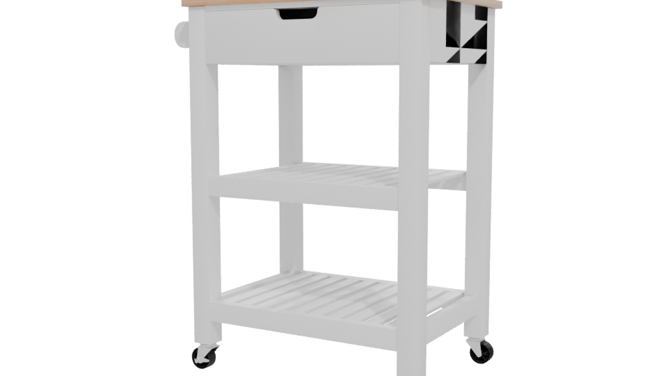 Stylish Kitchen Cart 3D Model - Professional 3D Model Render 12